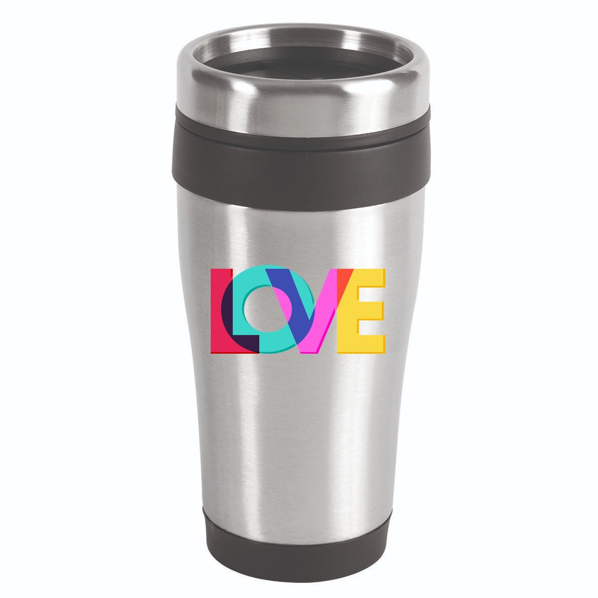 Retro Colors Love 16oz Travel Tumbler