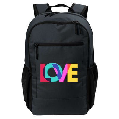 Retro Colors Love Daily Commute Backpack