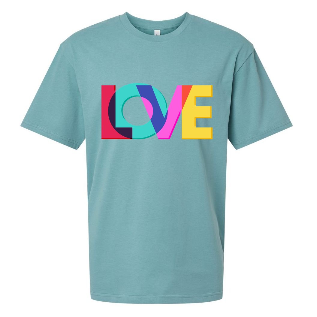 Retro Colors Love Sueded Cloud Jersey T-Shirt
