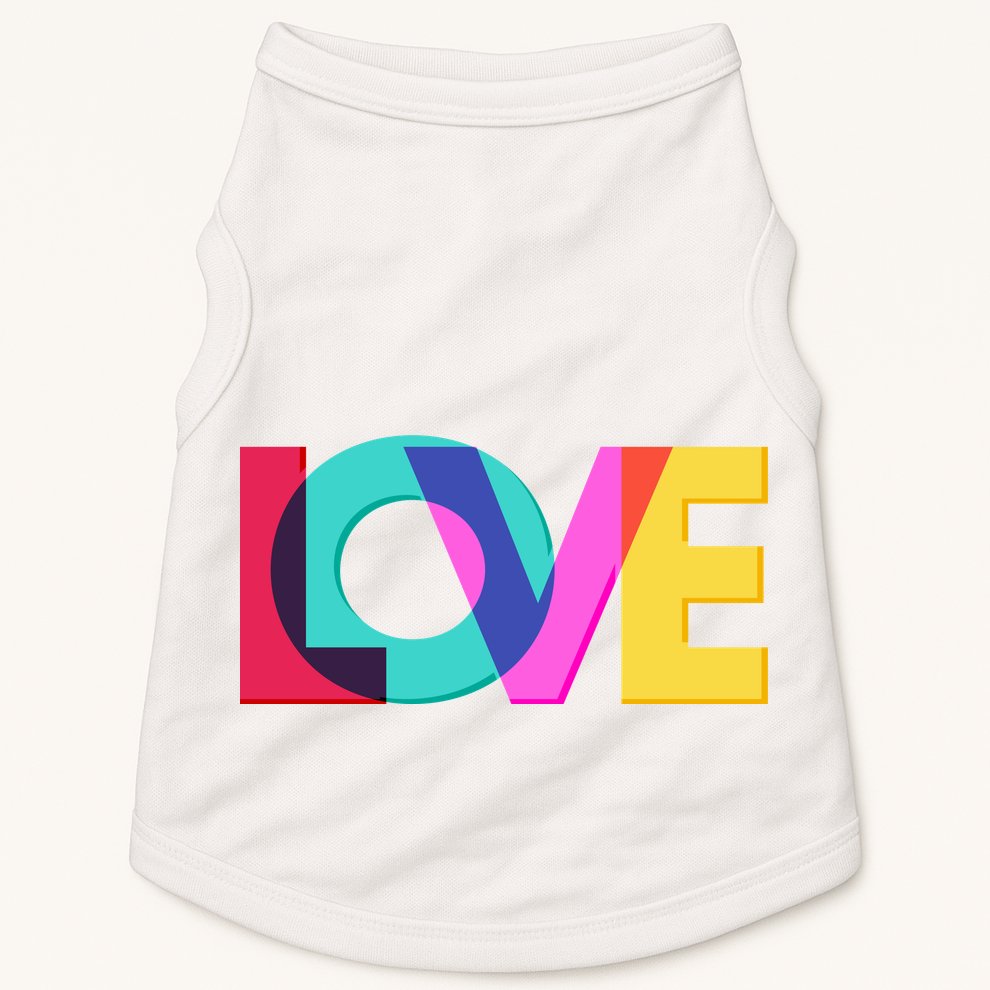 Retro Colors Love Doggie Tank