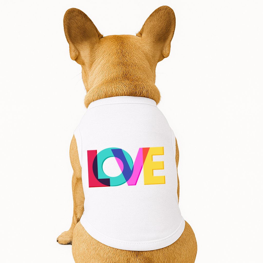 Retro Colors Love Doggie Tank