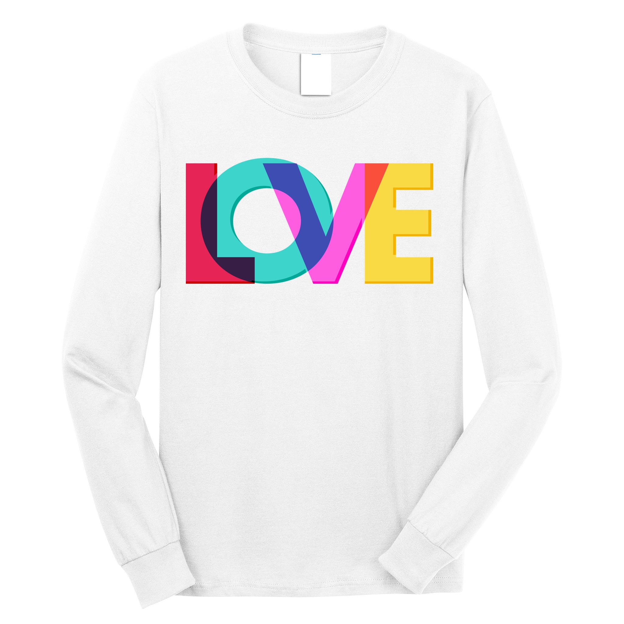 Retro Colors Love Long Sleeve Shirt