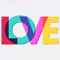 Retro Colors Love T-Shirt