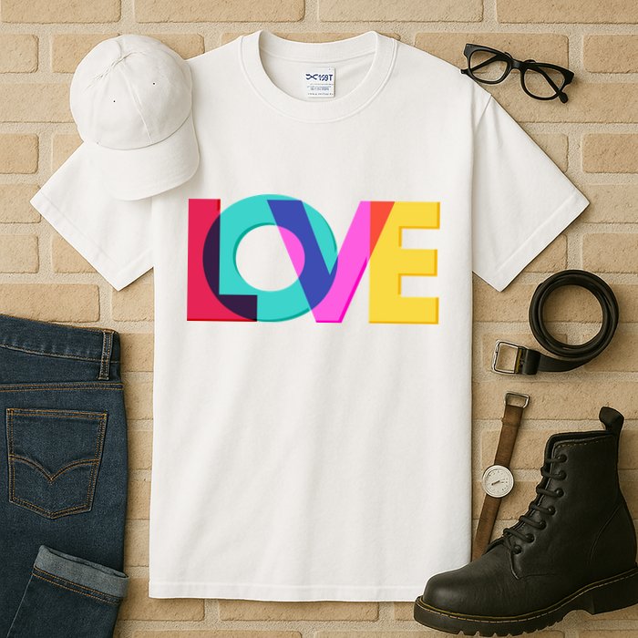 Retro Colors Love Tall T-Shirt