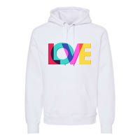 Retro Colors Love Premium Hoodie