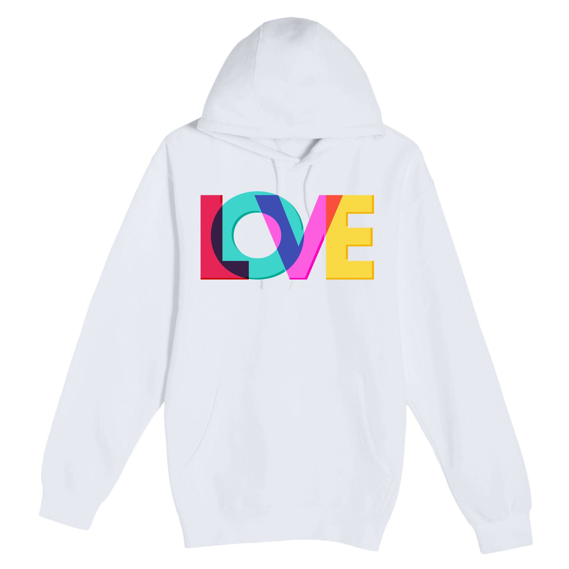 Retro Colors Love Premium Pullover Hoodie