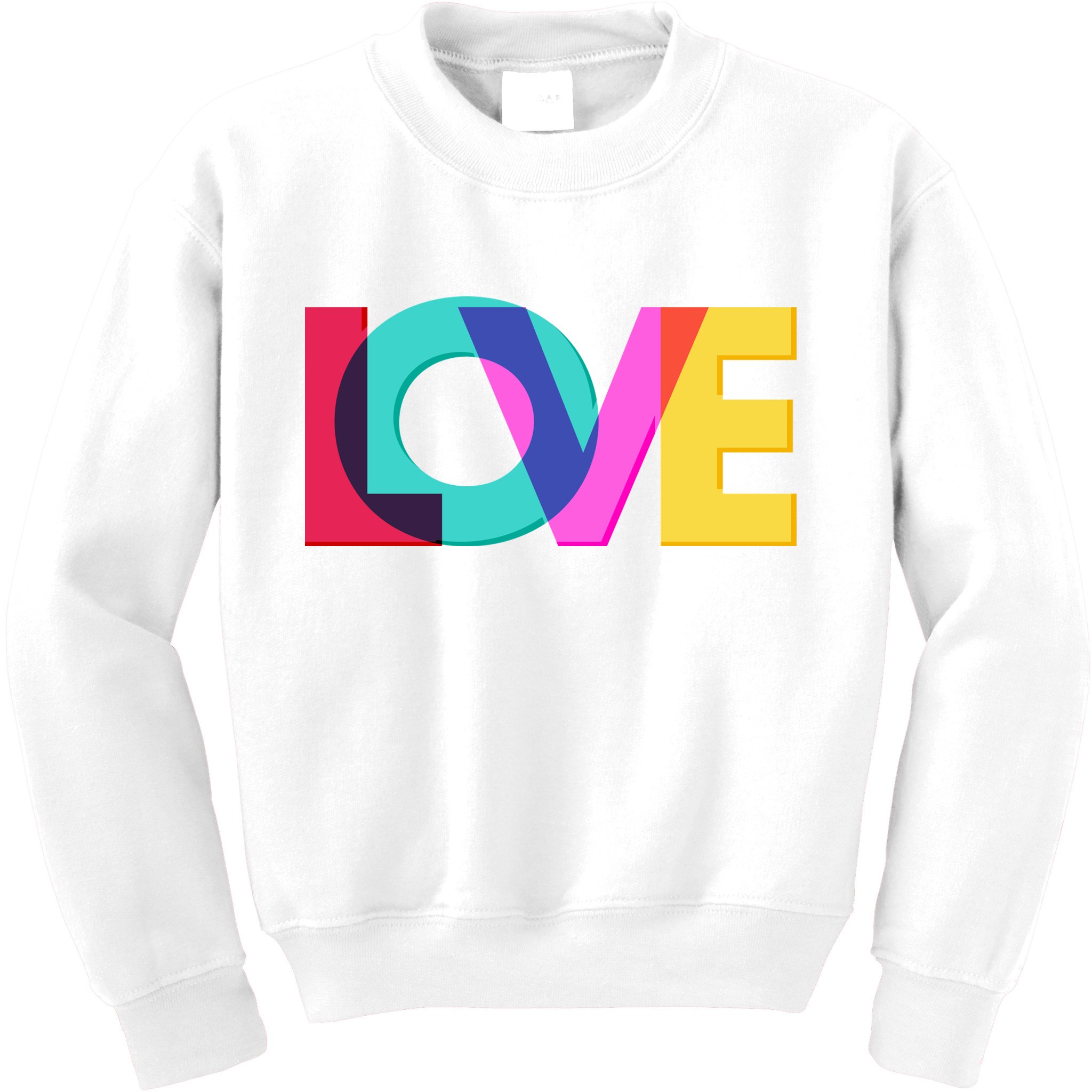 Retro Colors Love Kids Sweatshirt