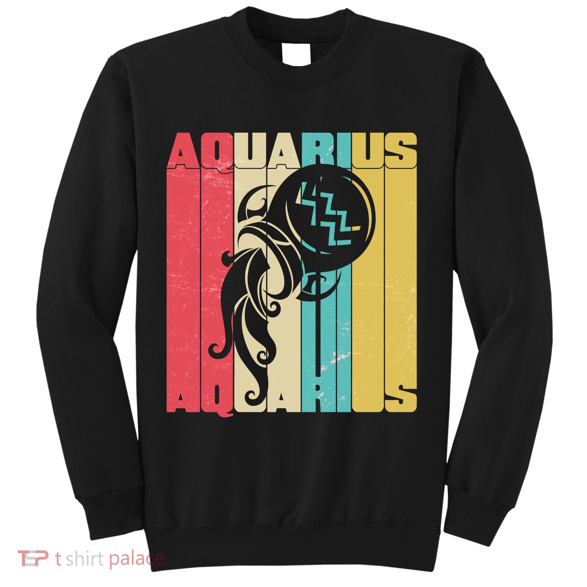 Retro Colors Zodiac Aquarius Sweatshirt