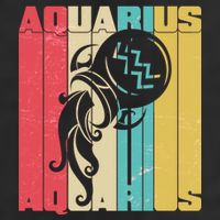 Retro Colors Zodiac Aquarius Beanie