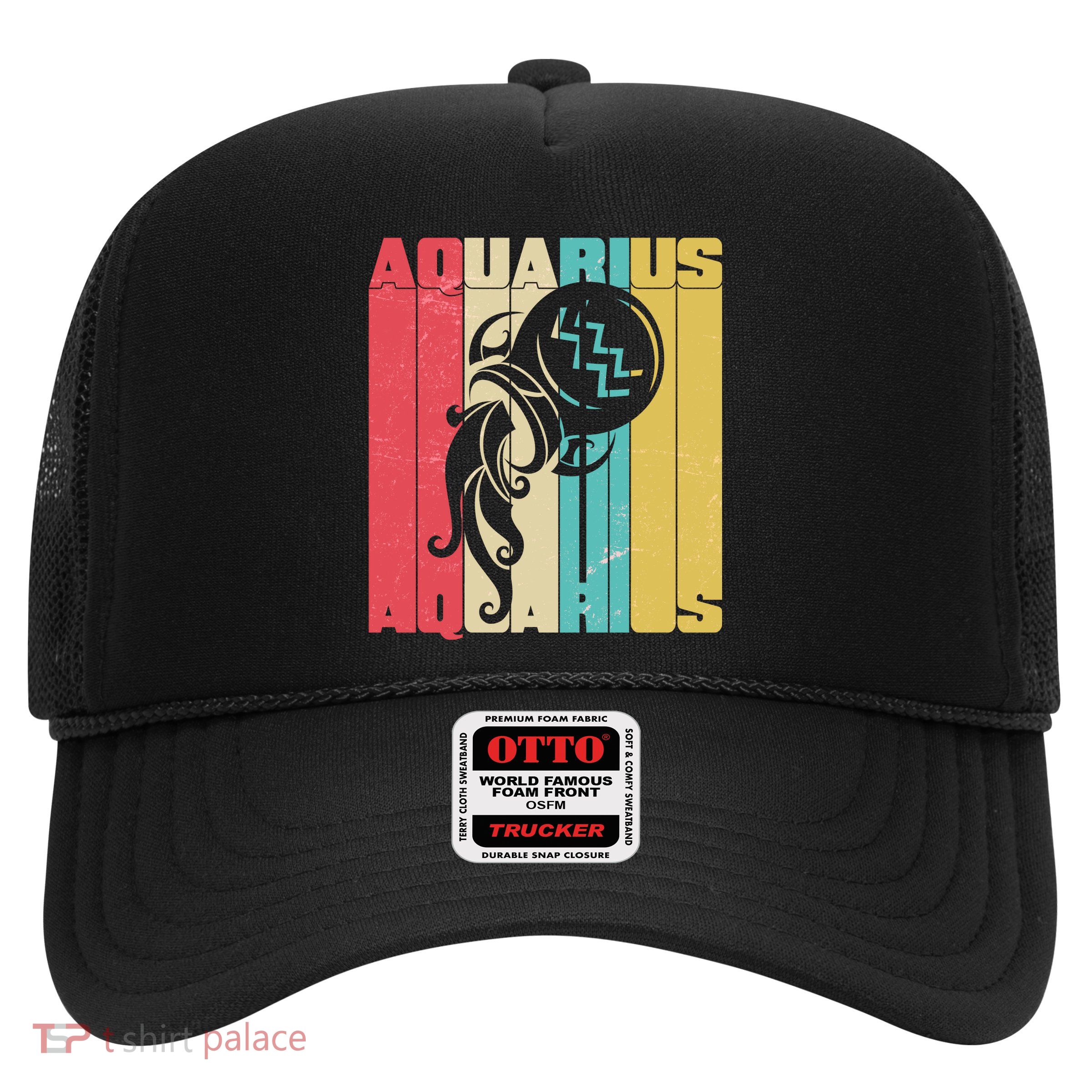 Retro Colors Zodiac Aquarius Trucker Hat