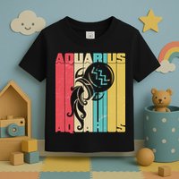 Retro Colors Zodiac Aquarius Toddler T-Shirt