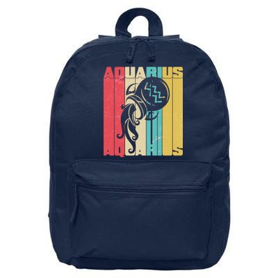 Retro Colors Zodiac Aquarius 16 in Basic Backpack