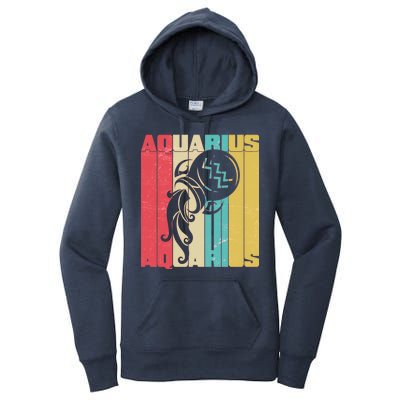 Retro Colors Zodiac Aquarius Women's Pullover Hoodie