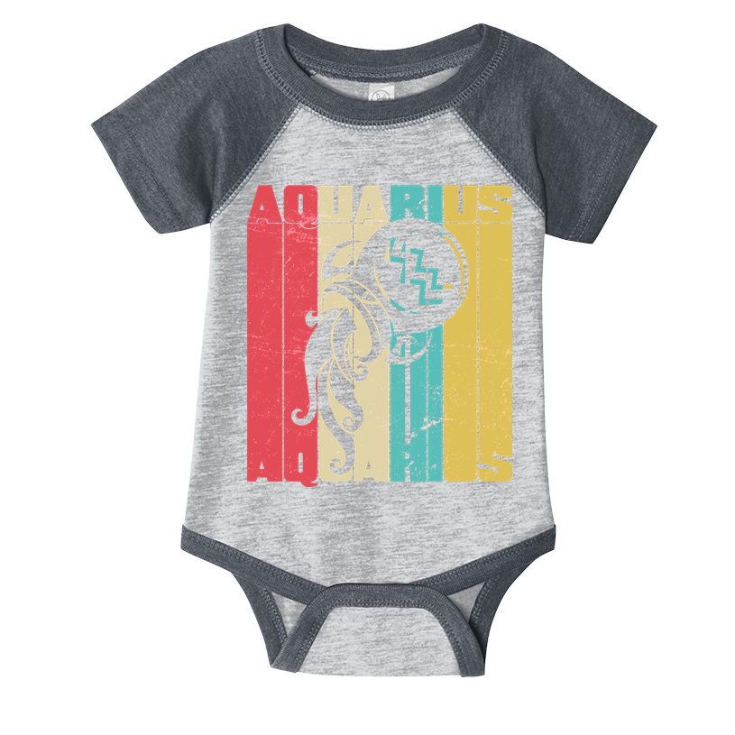 Retro Colors Zodiac Aquarius Infant Baby Jersey Bodysuit