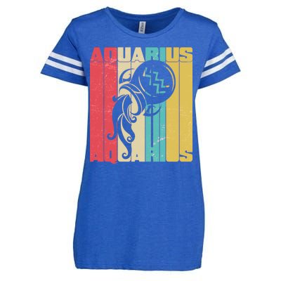 Retro Colors Zodiac Aquarius Enza Ladies Jersey Football T-Shirt