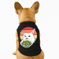 Retro Confused Cat At Dinner Table Meme Doggie Tank