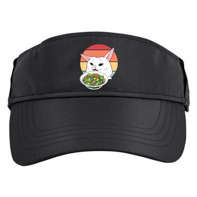 Retro Confused Cat At Dinner Table Meme Adult Drive Performance Visor