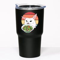 Retro Confused Cat At Dinner Table Meme Tumbler
