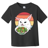 Retro Confused Cat At Dinner Table Meme Toddler T-Shirt