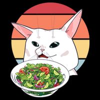Retro Confused Cat At Dinner Table Meme Kids T-Shirt