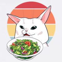 Retro Confused Cat At Dinner Table Meme Garment-Dyed Sweatshirt