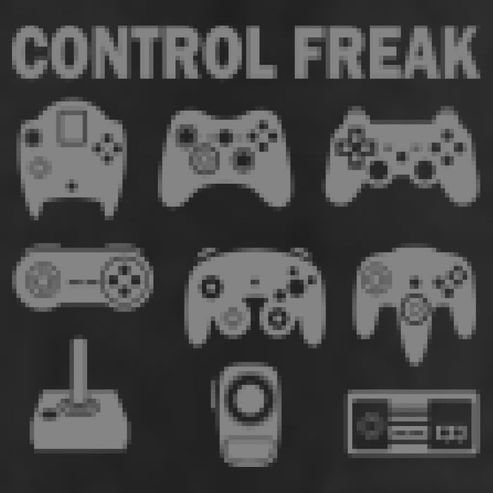 Retro Control Freak 8 Bit Gamer Garment-Dyed Fleece Hoodie