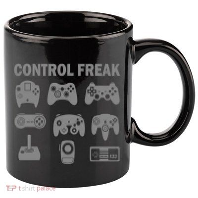 Retro Control Freak 8 Bit Gamer 11oz C Handle Ceramic Mug