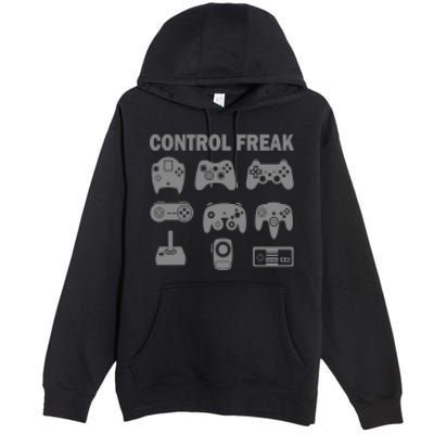 Retro Control Freak 8 Bit Gamer Premium Pullover Hoodie