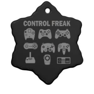 Retro Control Freak 8 Bit Gamer Ceramic Star Ornament