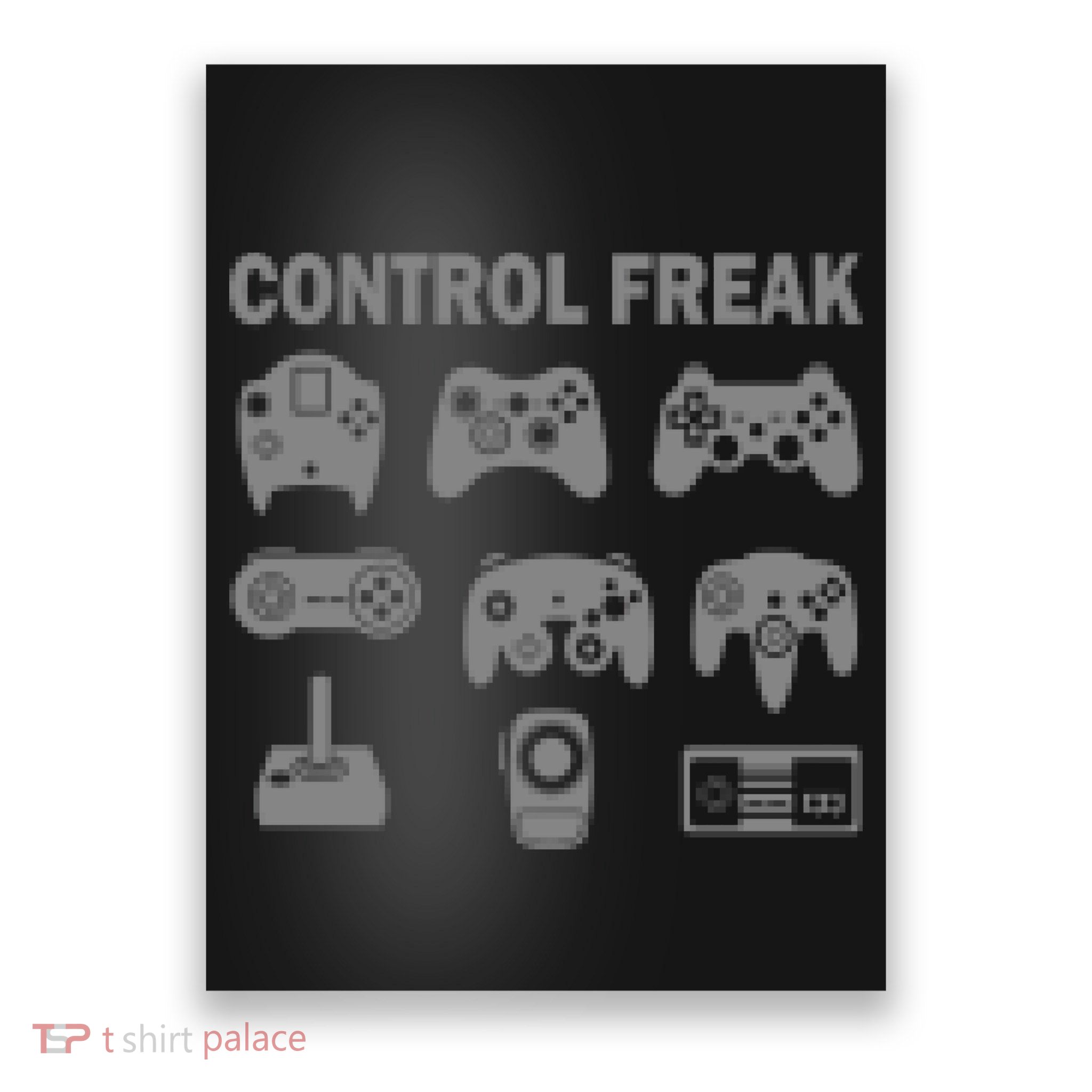 Retro Control Freak 8 Bit Gamer Poster