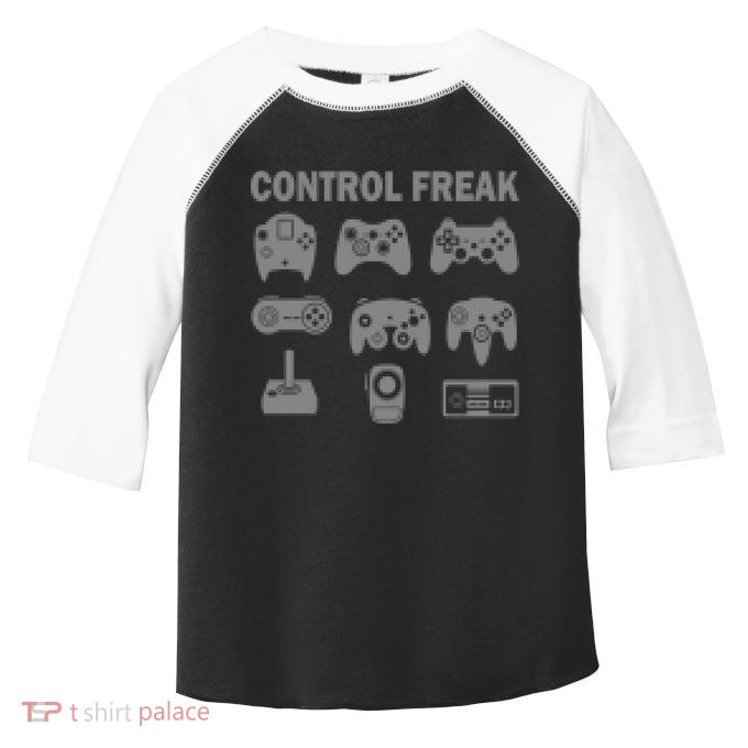 Retro Control Freak 8 Bit Gamer Toddler Fine Jersey T-Shirt