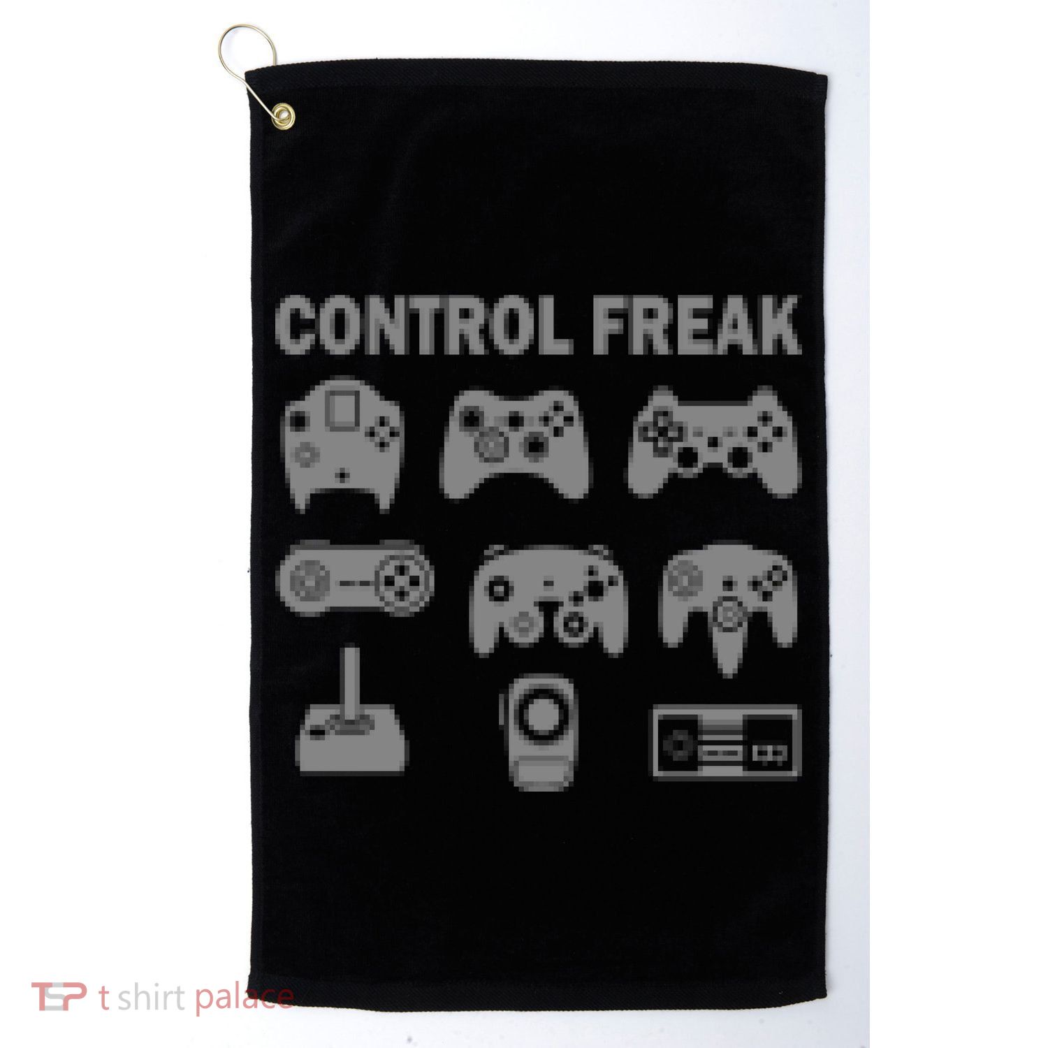 Retro Control Freak 8 Bit Gamer Golf Towel