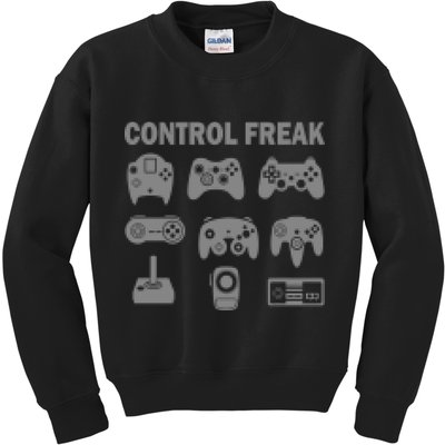 Retro Control Freak 8 Bit Gamer Kids Sweatshirt