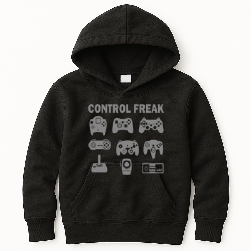 Retro Control Freak 8 Bit Gamer Kids Hoodie