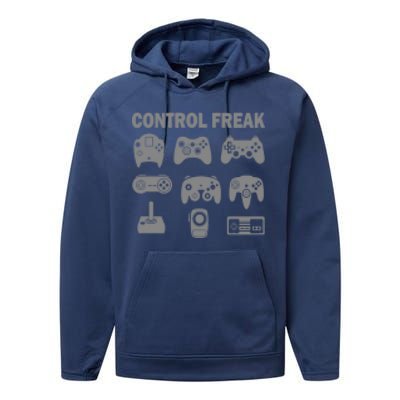 Retro Control Freak 8 Bit Gamer Performance Fleece Hoodie