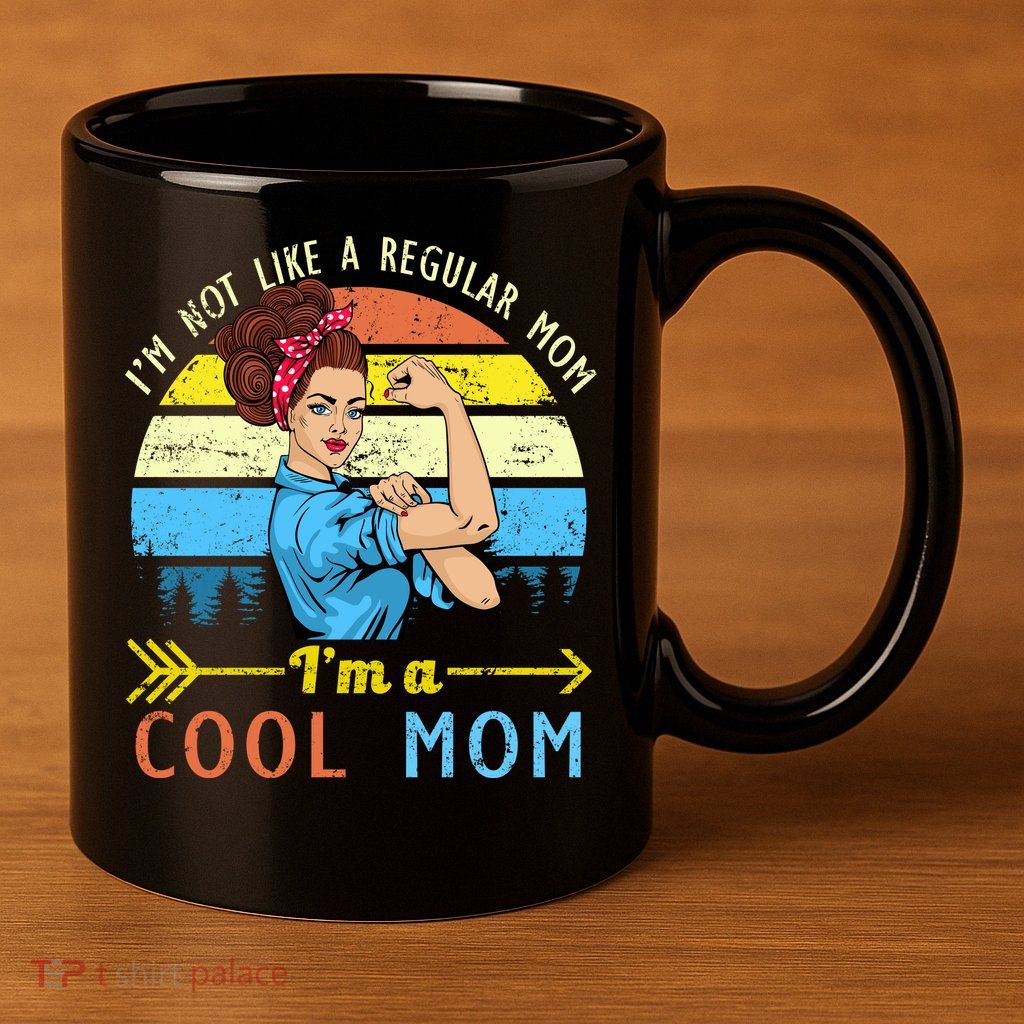 Retro Cool Mom 11oz C Handle Ceramic Mug