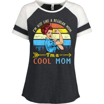 Retro Cool Mom Enza Ladies Jersey Colorblock Tee