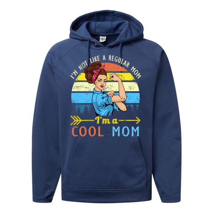 Retro Cool Mom Performance Fleece Hoodie