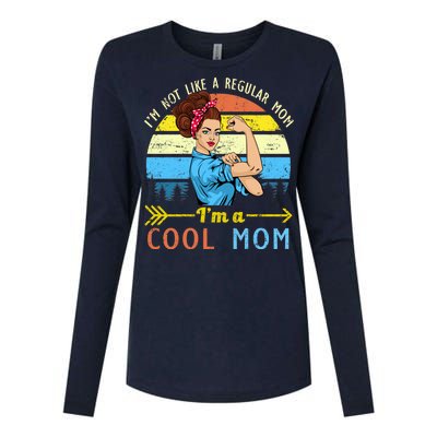 Retro Cool Mom Womens Cotton Relaxed Long Sleeve T-Shirt