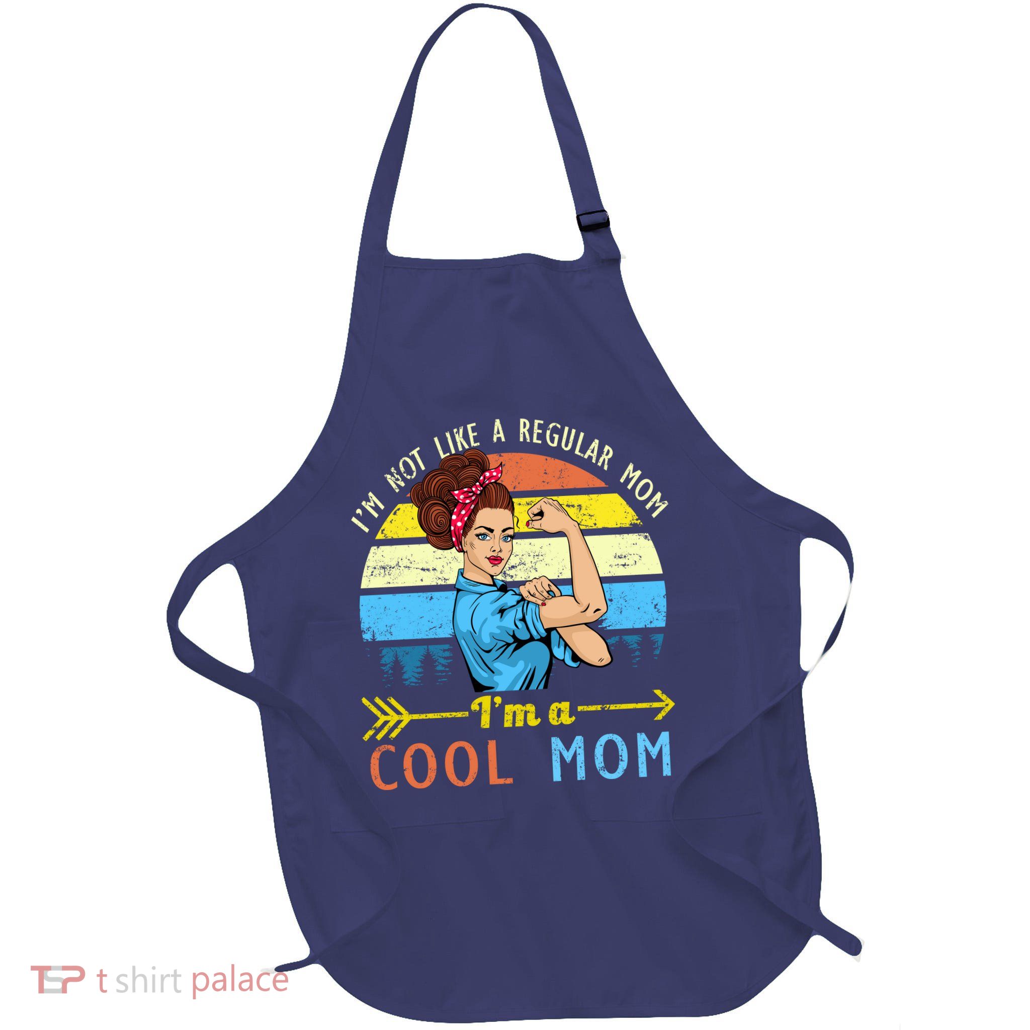 Retro Cool Mom Full-Length Apron With Pockets