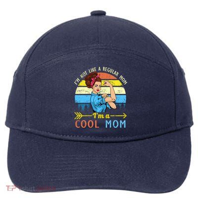 Retro Cool Mom 7-Panel Snapback Hat