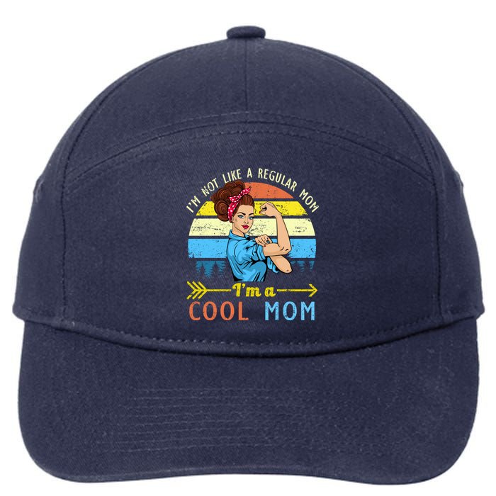 Retro Cool Mom 7-Panel Snapback Hat