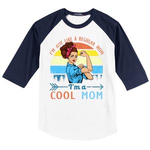 Retro Cool Mom Baseball Sleeve Shirt