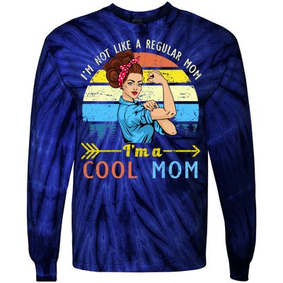 Retro Cool Mom Tie-Dye Long Sleeve Shirt