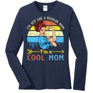 Retro Cool Mom Ladies Long Sleeve Shirt