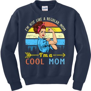 Retro Cool Mom Kids Sweatshirt