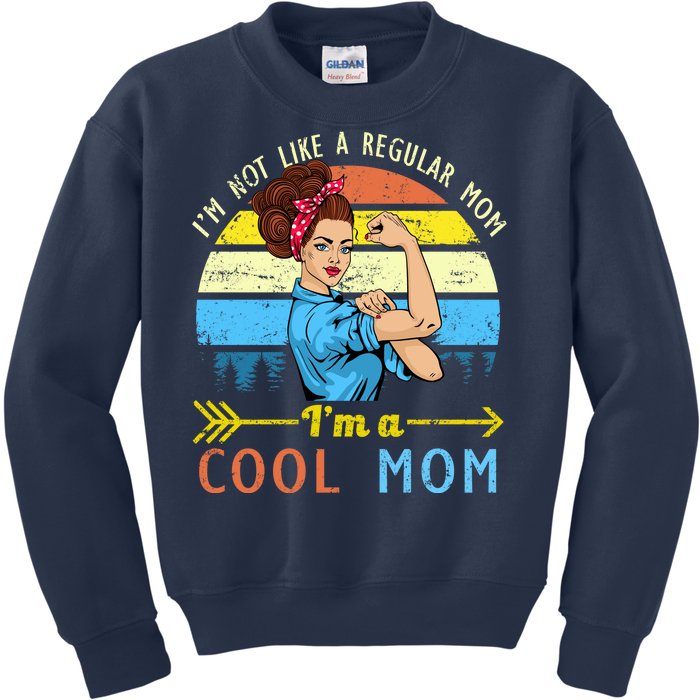 Retro Cool Mom Kids Sweatshirt