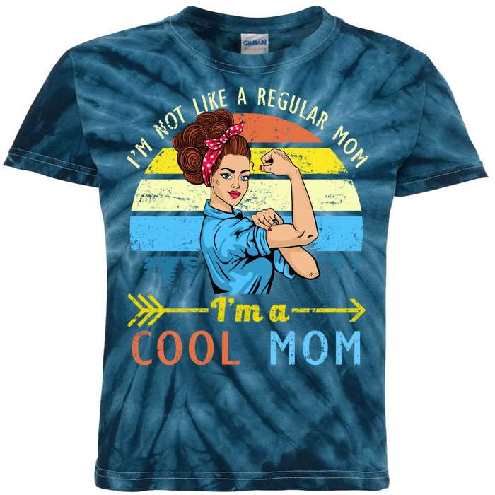 Retro Cool Mom Kids Tie-Dye T-Shirt