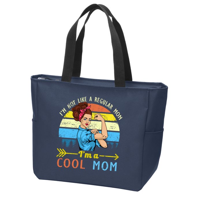Retro Cool Mom Zip Tote Bag