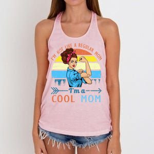 Retro Cool Mom Women's Knotted Racerback Tank